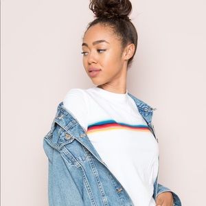 J Galt Rainbow Stripe Top 🌈🌈